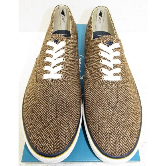 Men Sperry Top-Sider Cloud CVO Rowing Blazer Brown Herringbone Tweed Sneaker NWT - Picture 2 of 6